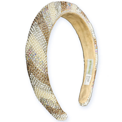 Rhinestone Headband - Padded Hair Band - FROG SAC