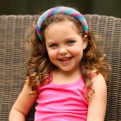 Rhinestone Headband - Padded Rainbow Hair Band - FROG SAC