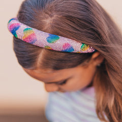 Rhinestone Headband - Padded Tapered Hair Band - FROG SAC