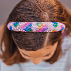 Rhinestone Headband - Padded Tapered Hair Band - FROG SAC
