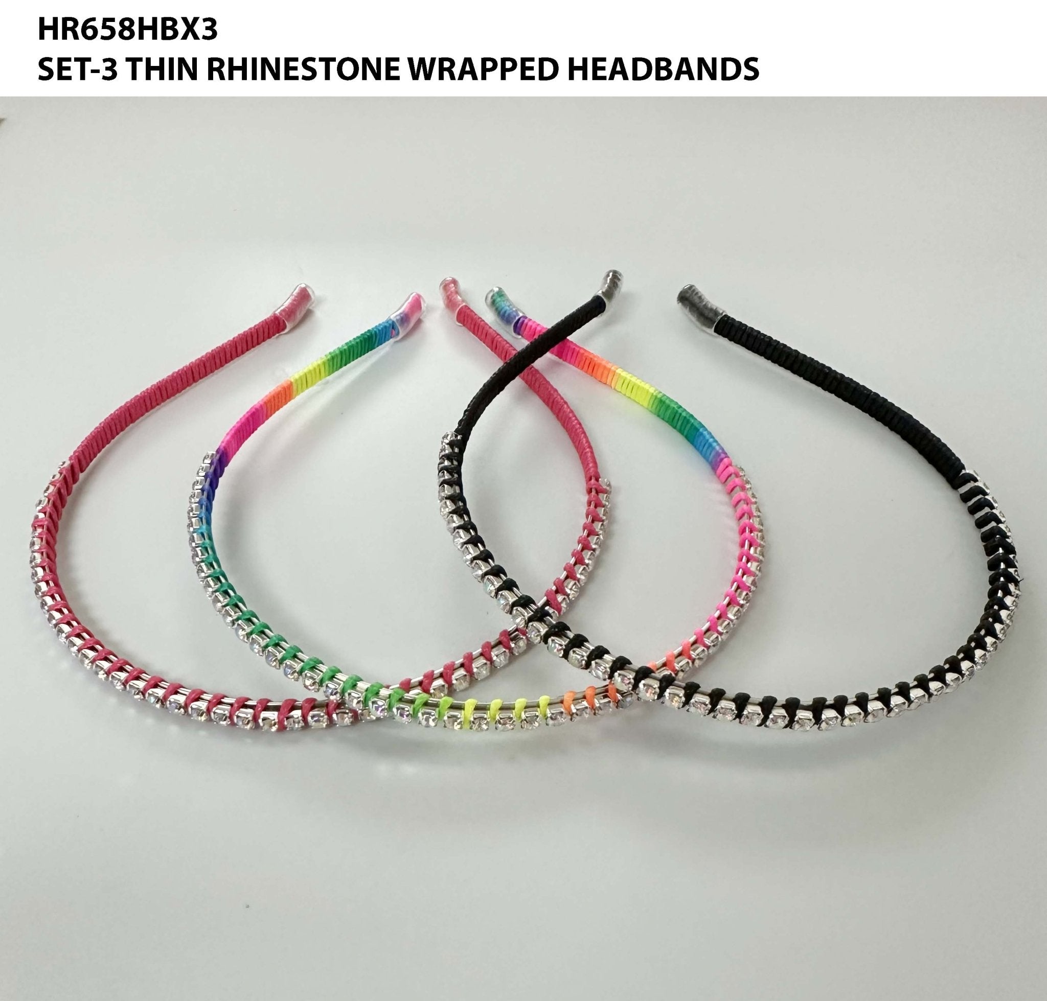 Set - 3 Thin Rhinestone Headbands - FROG SAC