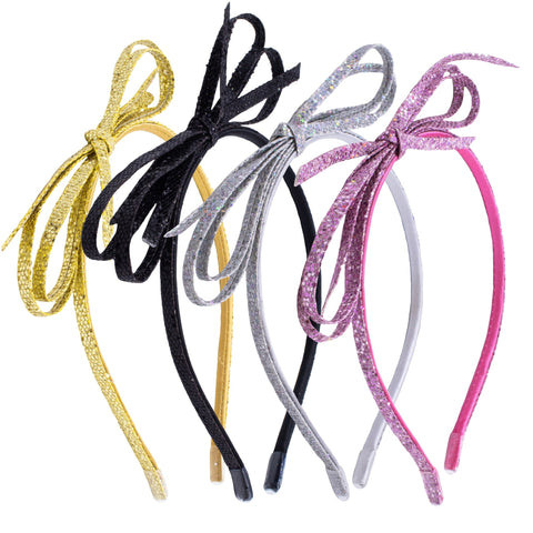 Thin Bow Headbands - 4 Pack - FROG SAC