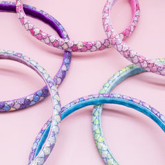 Thin Mermaid Glitter Headbands - 6 Pack - FROG SAC