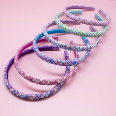 Thin Mermaid Glitter Headbands - 6 Pack - FROG SAC