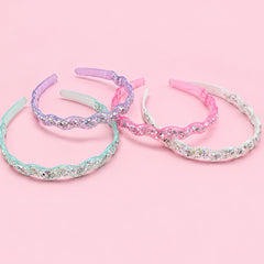Thin Wavy Glitter Headbands - 4 Pack - FROG SAC