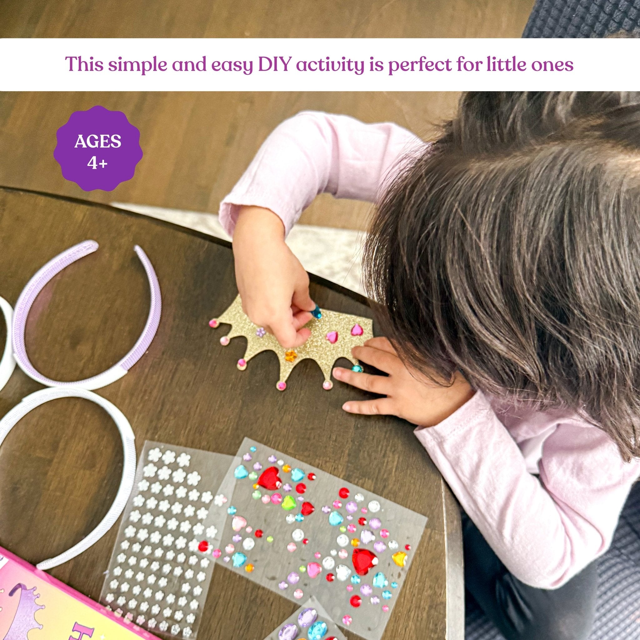 Tiara Crown Headband Making Kit - DIY Craft for Kids - FROG SAC
