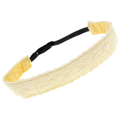 Adjustable No Slip Crochet Lace Headband - FROG SAC