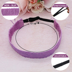 Adjustable No Slip Crochet Lace Headbands - 5 Pack - FROG SAC