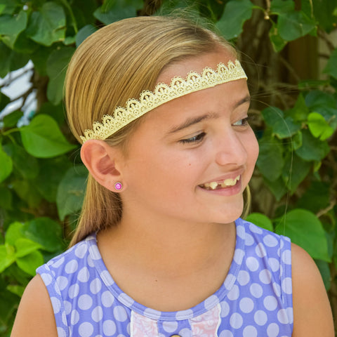 Adjustable No Slip Lace Crown Headbands - 4 Pack - FROG SAC