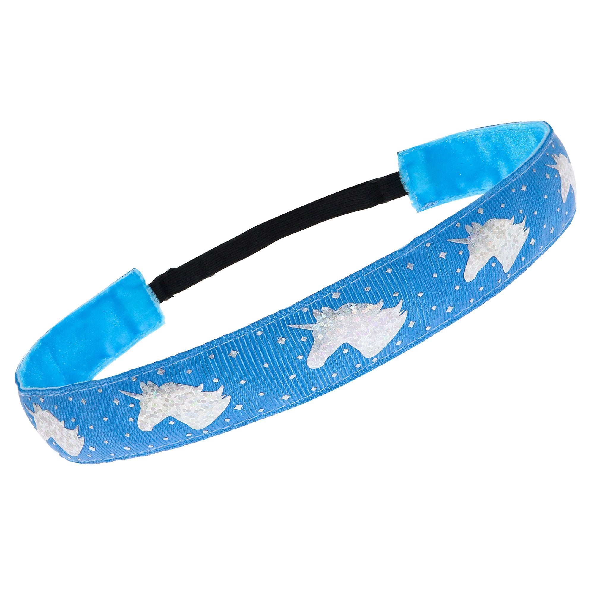 Adjustable No Slip Metallic Glitter Unicorn Headband - FROG SAC