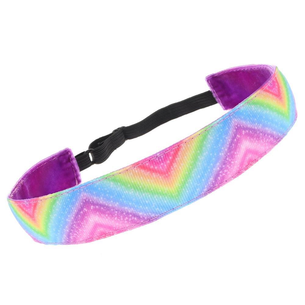 Adjustable No Slip Rainbow Zig Zag Headband - FROG SAC