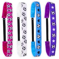 Adjustable No Slip Soccer Headbands - 4 Pack - FROG SAC
