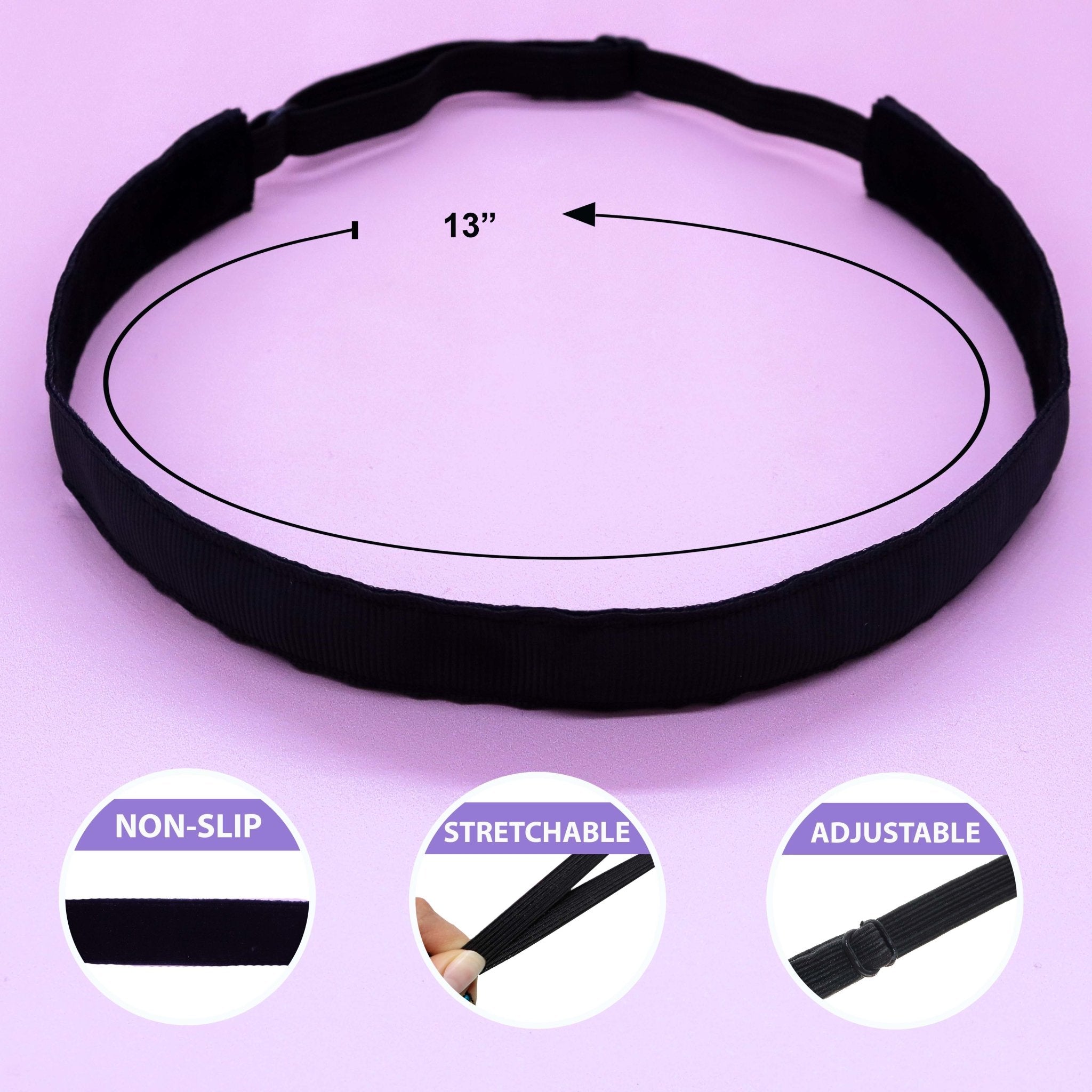 Adjustable No Slip Solid Headband - School Uniform - FROG SAC