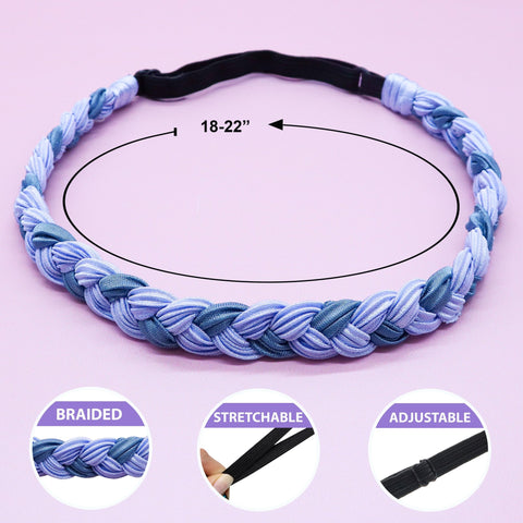 Adjustable Two Tone Braided Headband - FROG SAC