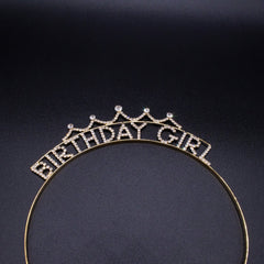 Birthday Girl Rhinestone Tiara Headband - FROG SAC
