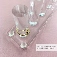 Clear Acrylic Ring Holder Organizer for Jewelry - FROG SAC