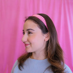 FROG SAC 3 Polka Dot Headbands for Girls, Adjustable No Slip Headband for Kids, Pleated Metallic Girl Hair Accessories (Polka Dot) - FROG SAC