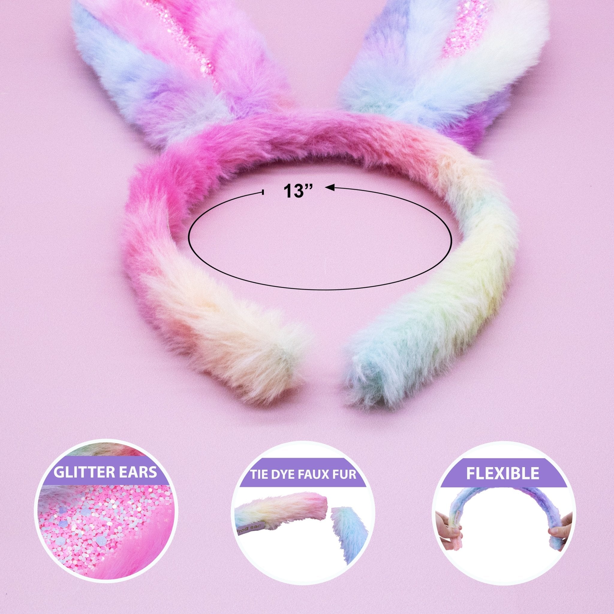 Easter Bright Pink Bunny Ears Headband