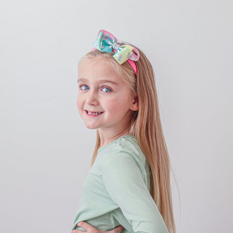 Glitter Unicorn Bow Headbands - 3 Pack - FROG SAC