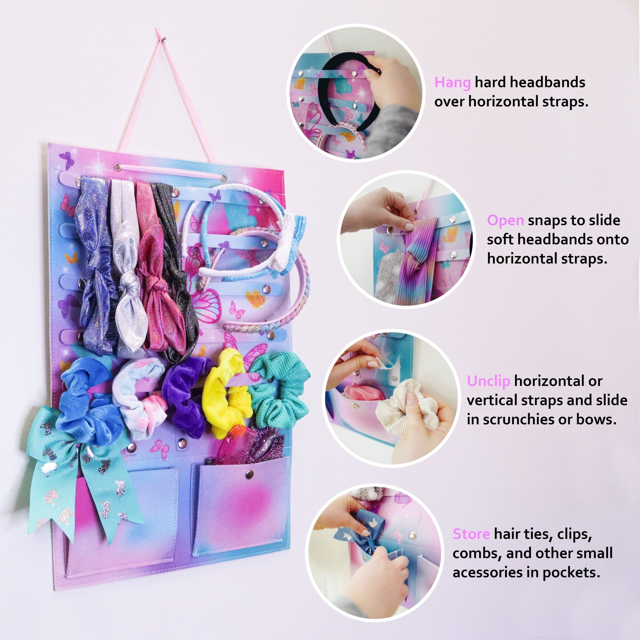 Hair Accessories Storage Box Girls Bows Hair Holder With Handle