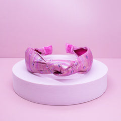 Iridescent Fabric Studded Knot Headband - FROG SAC