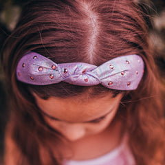 Iridescent Rhinestone Studded Knot Headband - FROG SAC