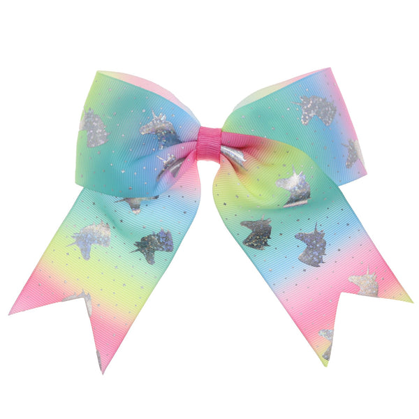 Large Unicorn Glitter Bow