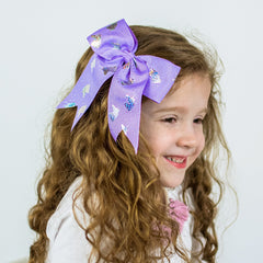 6PCs Unicorn Bows With Glitter for Girls