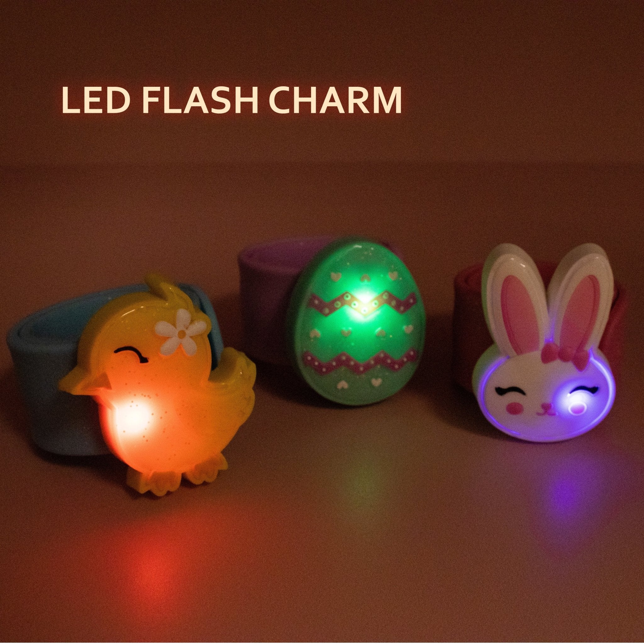 Light Up LED Easter Slap Bracelets - 3 Pack - FROG SAC