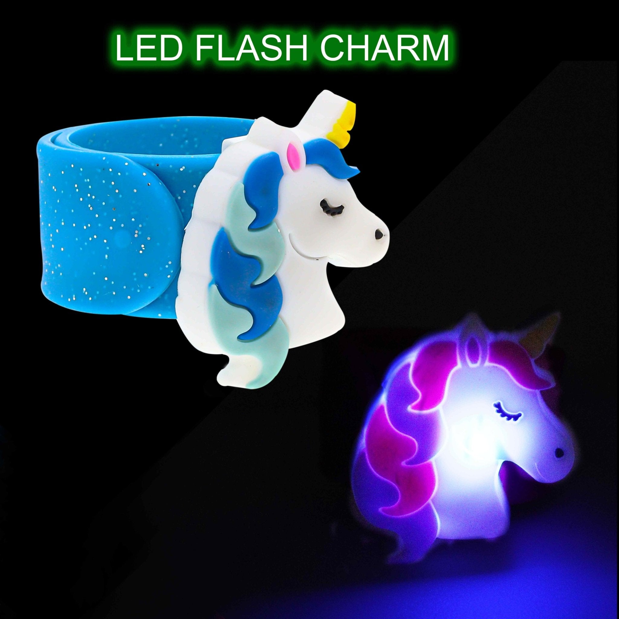 Light Up LED Unicorn Slap Bracelets - 3 Pack - FROG SAC