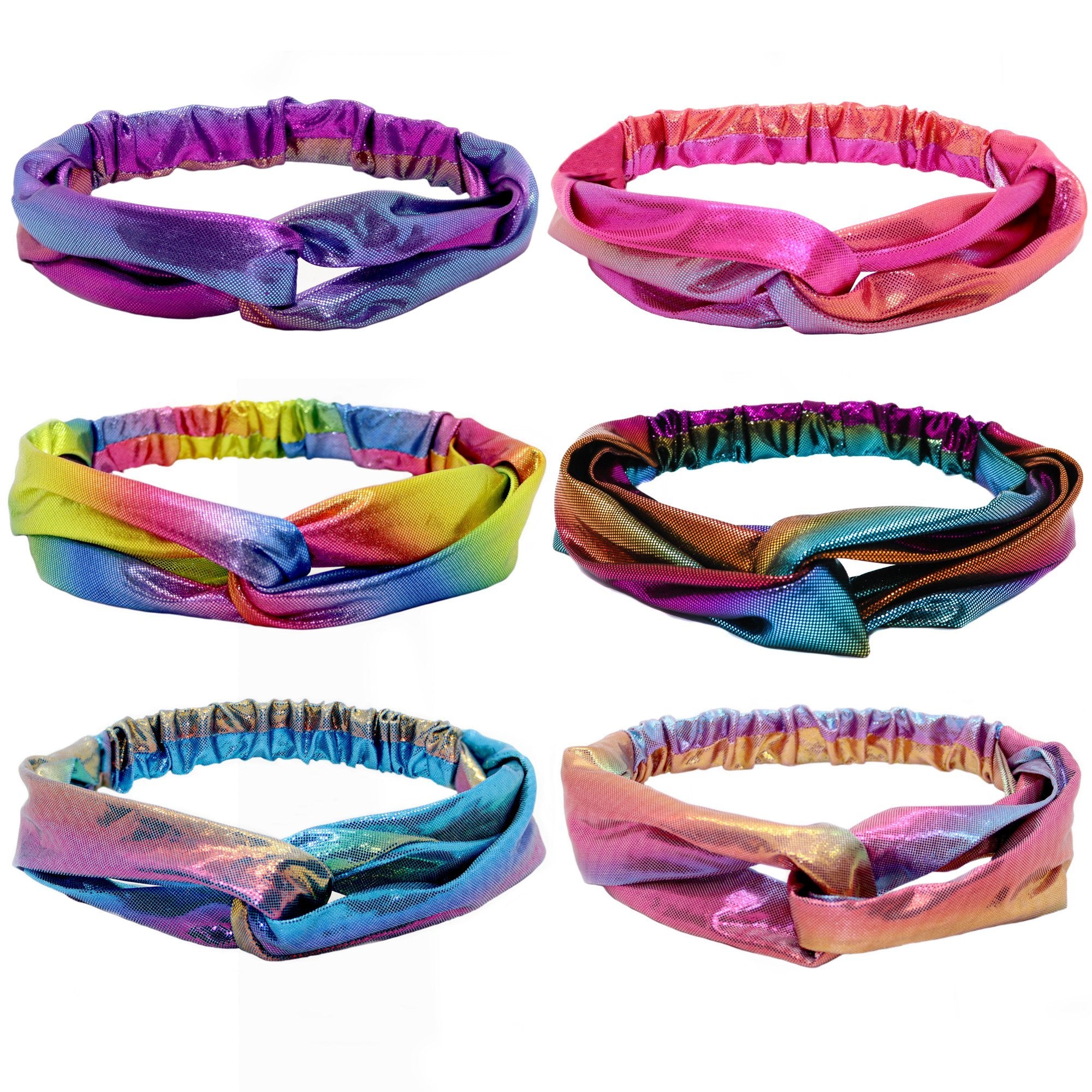 Metallic Mermaid Knot Headbands - 6 Pack - FROG SAC