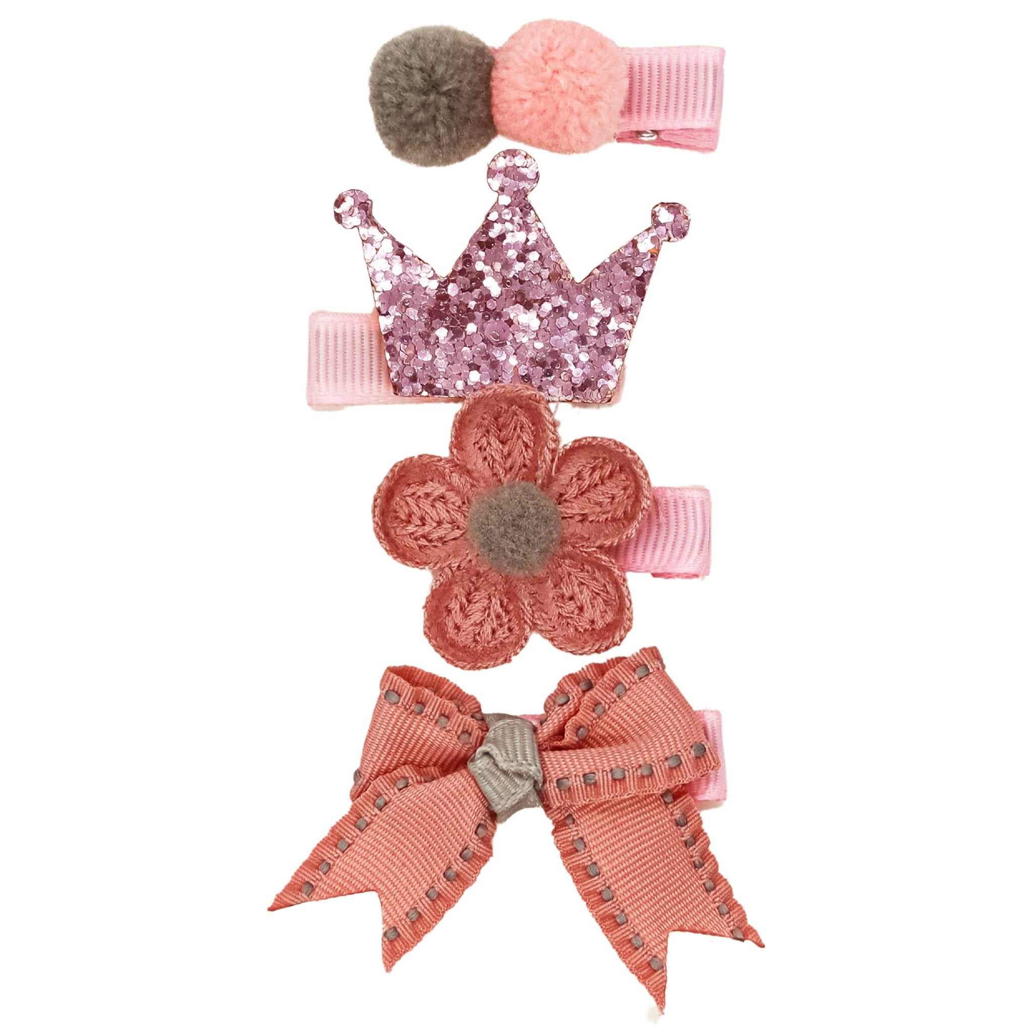 Pretty In Pink Hair Clip Set - FROG SAC
