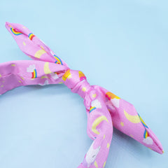 Silky Knotted Rabbit Ear Bow Headband - FROG SAC