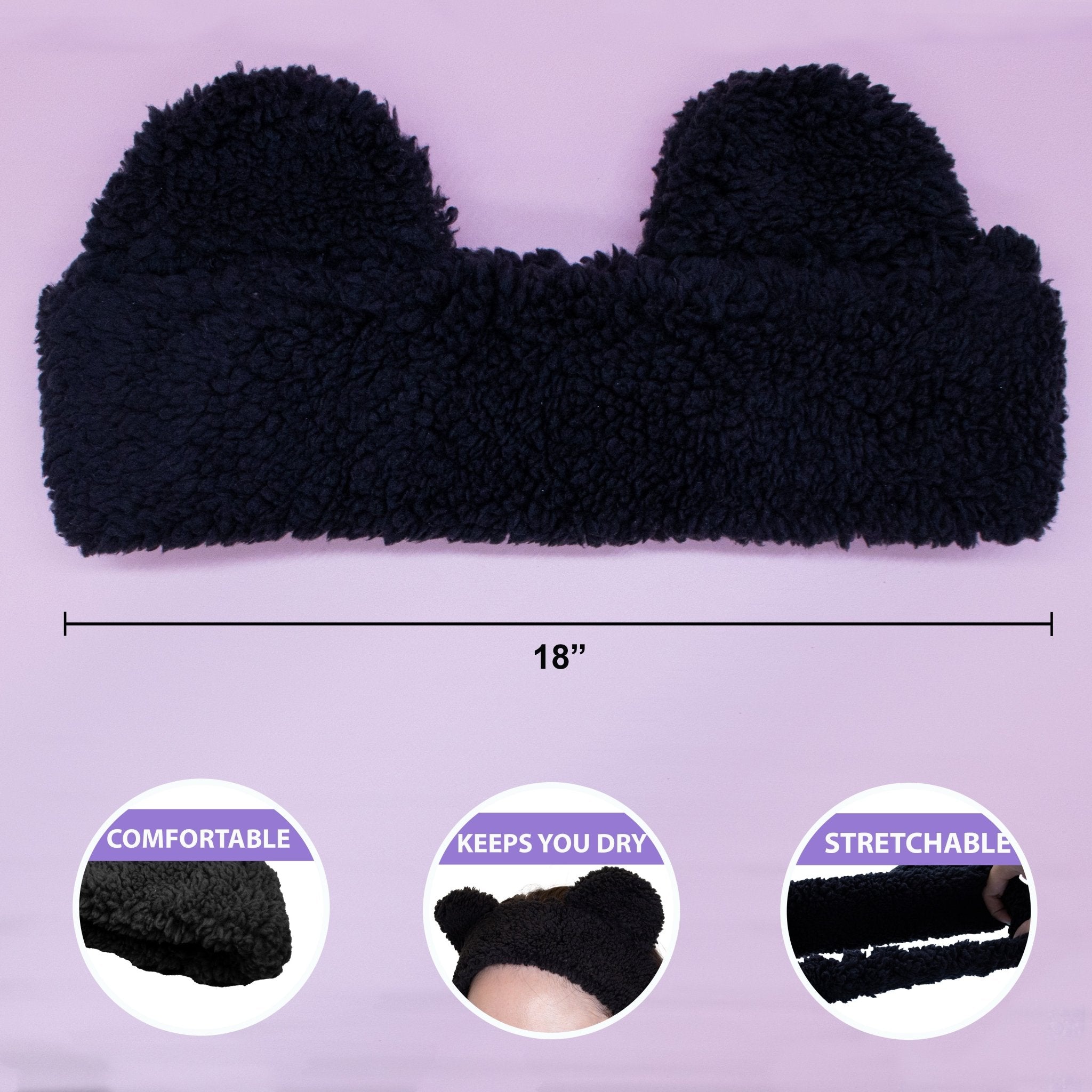 Teddy Bear Spa Headwrap and Scrunchies Set - FROG SAC