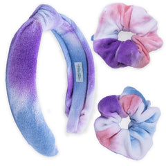 Terrycloth Knot Spa Headband and Scrunchie Wristbands - FROG SAC