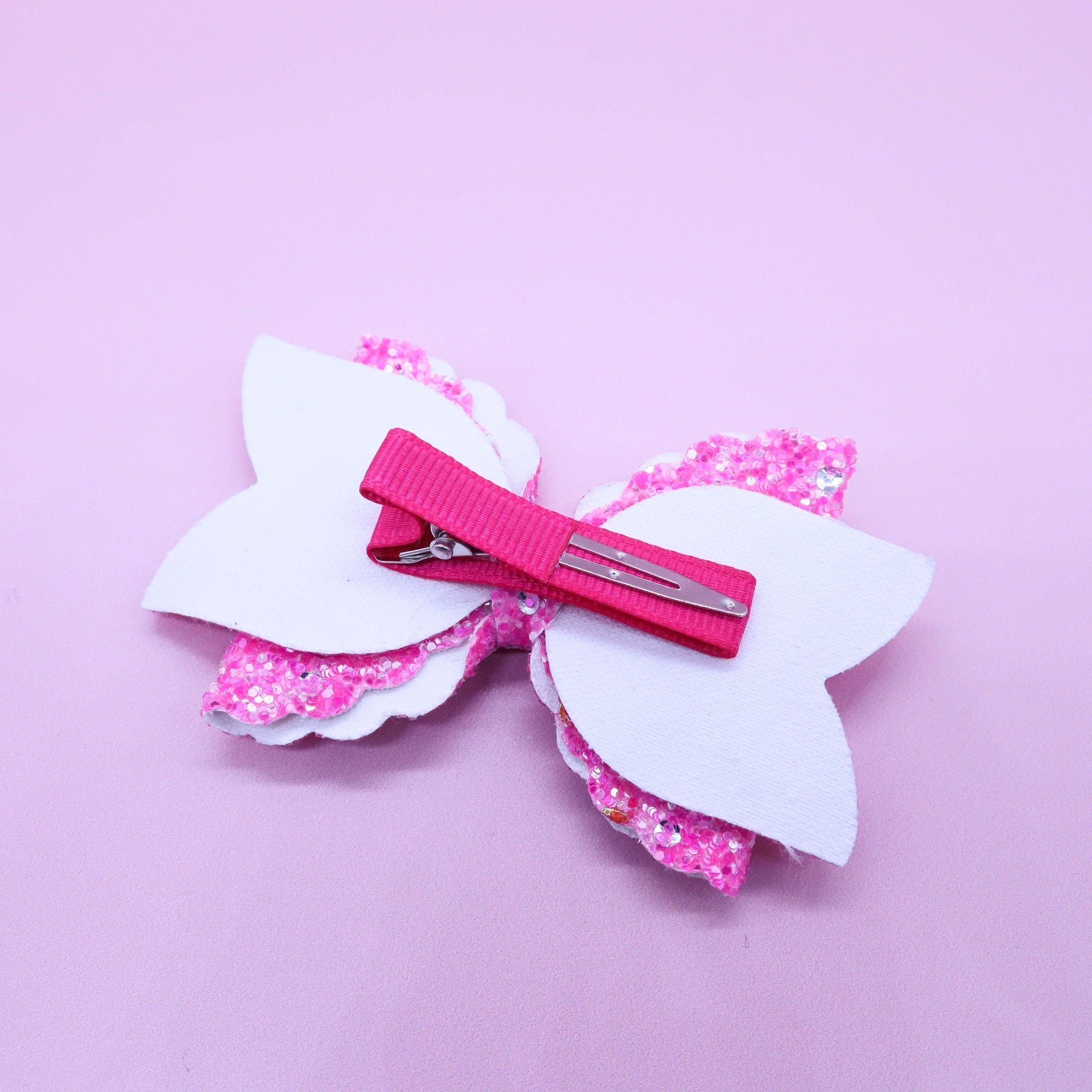 Wanna make some hair clips for girls? What about the following pink and  blue ribbon bow hair clip? Follow me to s…