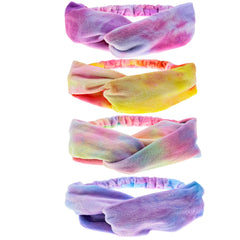 FROG SAC 4 Pcs Soft Tie Dye Knot Spa Headbands For Girls